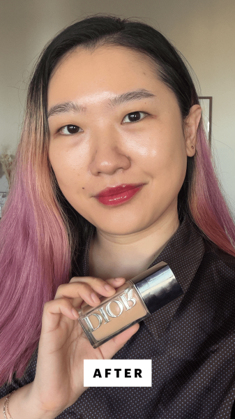 Han after applying the Dior Forever Skin Glow