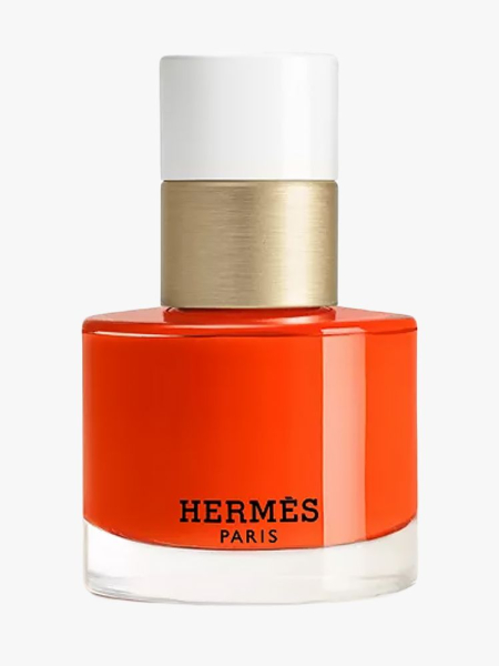 Herm&egrave;s Orange Poppy in branded component on a light gray background