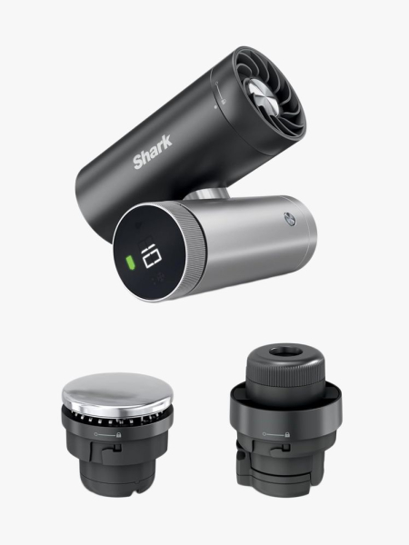 Shark Beauty ChillPill in branded components on a light gray background